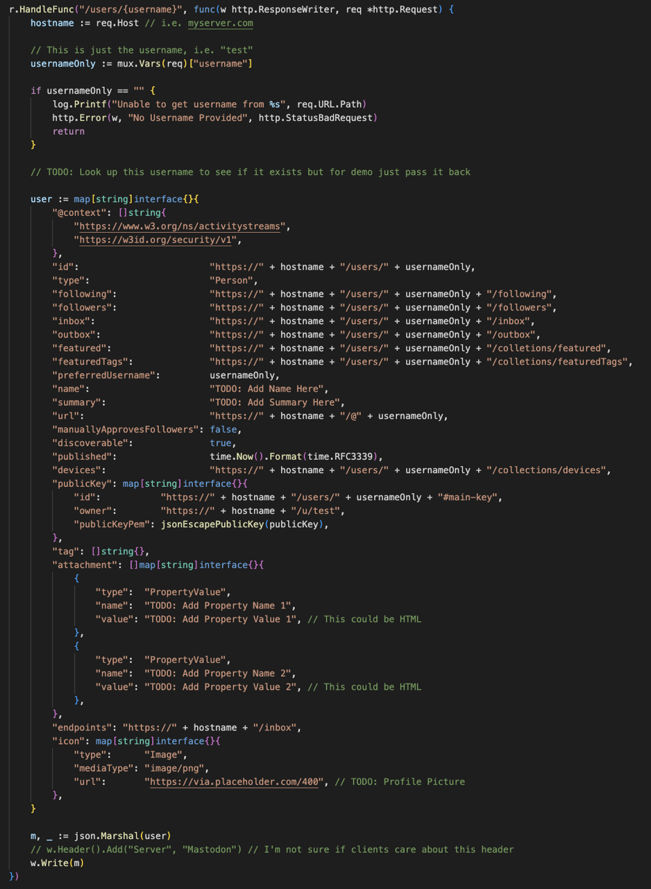 Dummy Server Go Users Handler